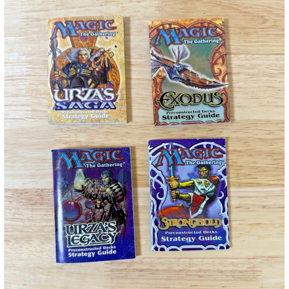 Magic The Gathering Strategy Guides And Storybook Urza's Saga Exodus - Lot Of 4